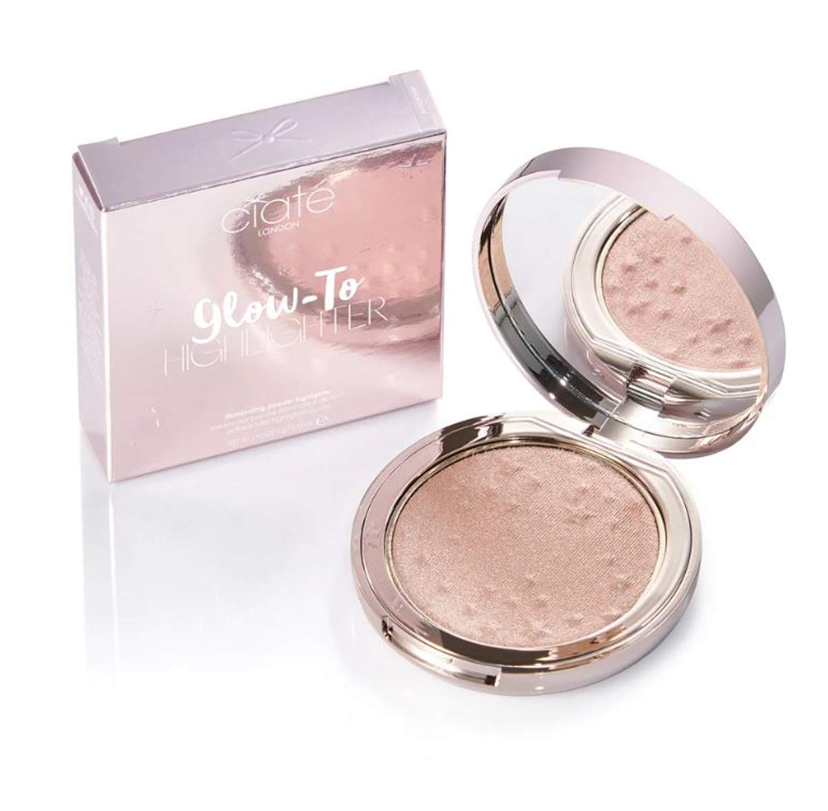 Ciate London Glow-To Highlighter 0.17 Oz! Face Glow Highlighting Pressed Powder Makeup! Weightless, Long-Wear And Extreme Creaminess! Vegan & GLuten Free! Choose Your Makeup Color! (Moondust)