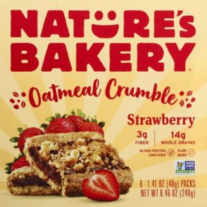 Nature's Bakery Oatmeal Crumble Strawberry Bars, 1.41 Oz, 6 Ct