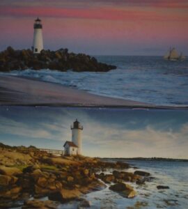 2023-2024 lighthouses two year pocket planners - set of 4
