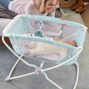 Fisher-Price Rock with Me Bassinet, Blue