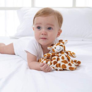 Apricot Lamb Luxury Snuggle Plush Cute Giraffe Infant Stuffed Animals Security Blanket Nursery Character Blanket (Yellow Giraffe, 14 Inches)