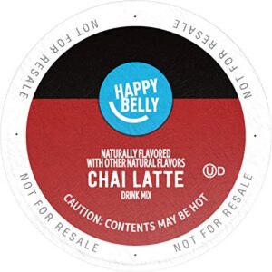 Amazon Brand - Happy Belly Tea Pods Compatible with 2.0 K-Cup Brewers, Chai Latte, 24 Count, Pack of 1 (Previously Solimo)