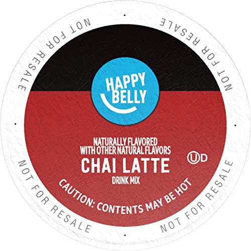 Amazon Brand - Happy Belly Tea Pods Compatible with 2.0 K-Cup Brewers, Chai Latte, 24 Count, Pack of 1 (Previously Solimo)