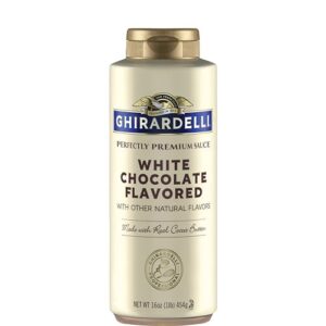 ghirardelli white chocolate flavored sauce squeeze bottle, 16 oz