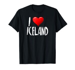 i love iceland- t-shirt - traveler - souvenir t-shirt