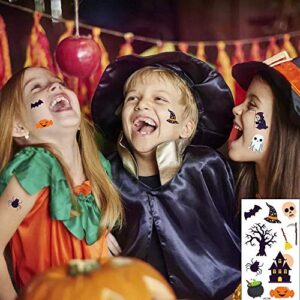 346 PCS Halloween Temporary Tattoos - CupaPlay - Pumpkin/Bats/Witch/Monster/Trick or Treat - Party Goodie Bag Stuffers Favors(33 Sheets)