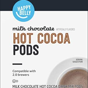 Amazon Brand - Happy Belly Hot Cocoa Pods, Milk Chocolate, 24 Count, Pack of 1