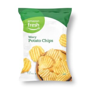 amazon fresh, wavy potato chips, 11 oz (previously happy belly, packaging may vary)