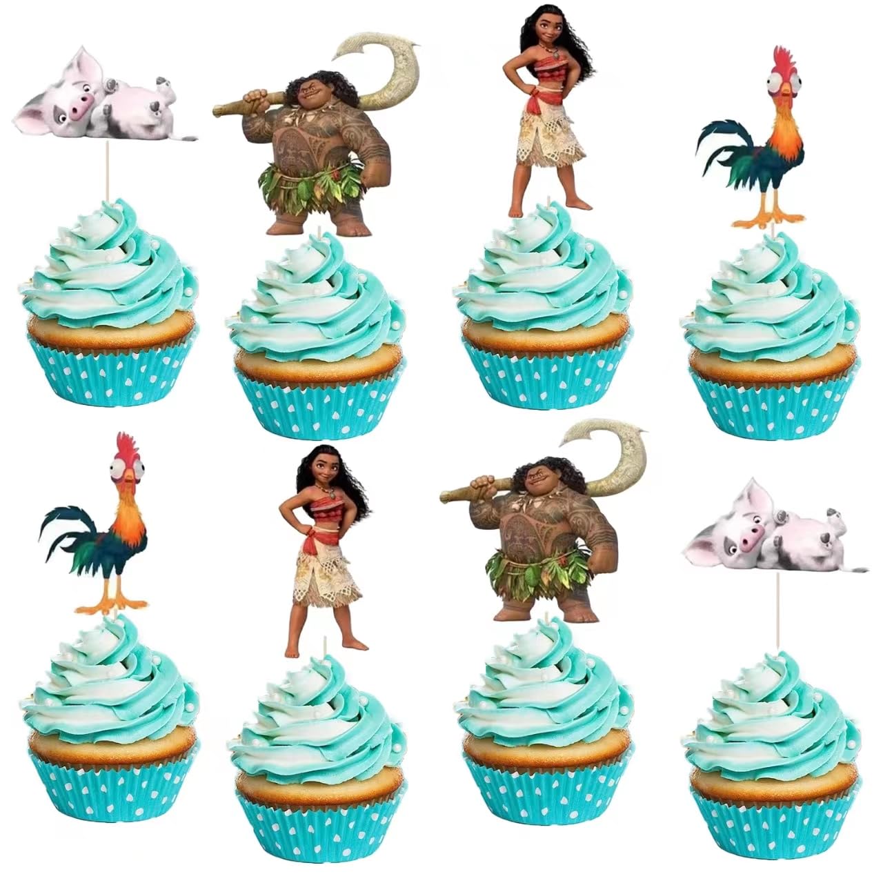 24pcs The ana Cupcake Toppers for Birthday Party Cake Decoration Supplies