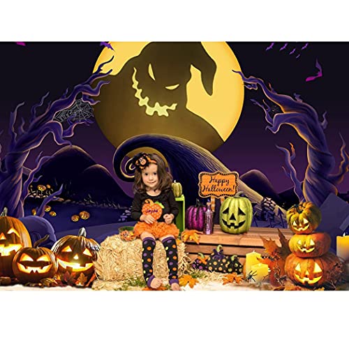 Maijoeyy 7x5ft Nightmare Before Christmas Backdrop Child Kid Halloween Backdrops for Photography Nightmare Before Christmas Props Halloween Party Backdrop Decoration