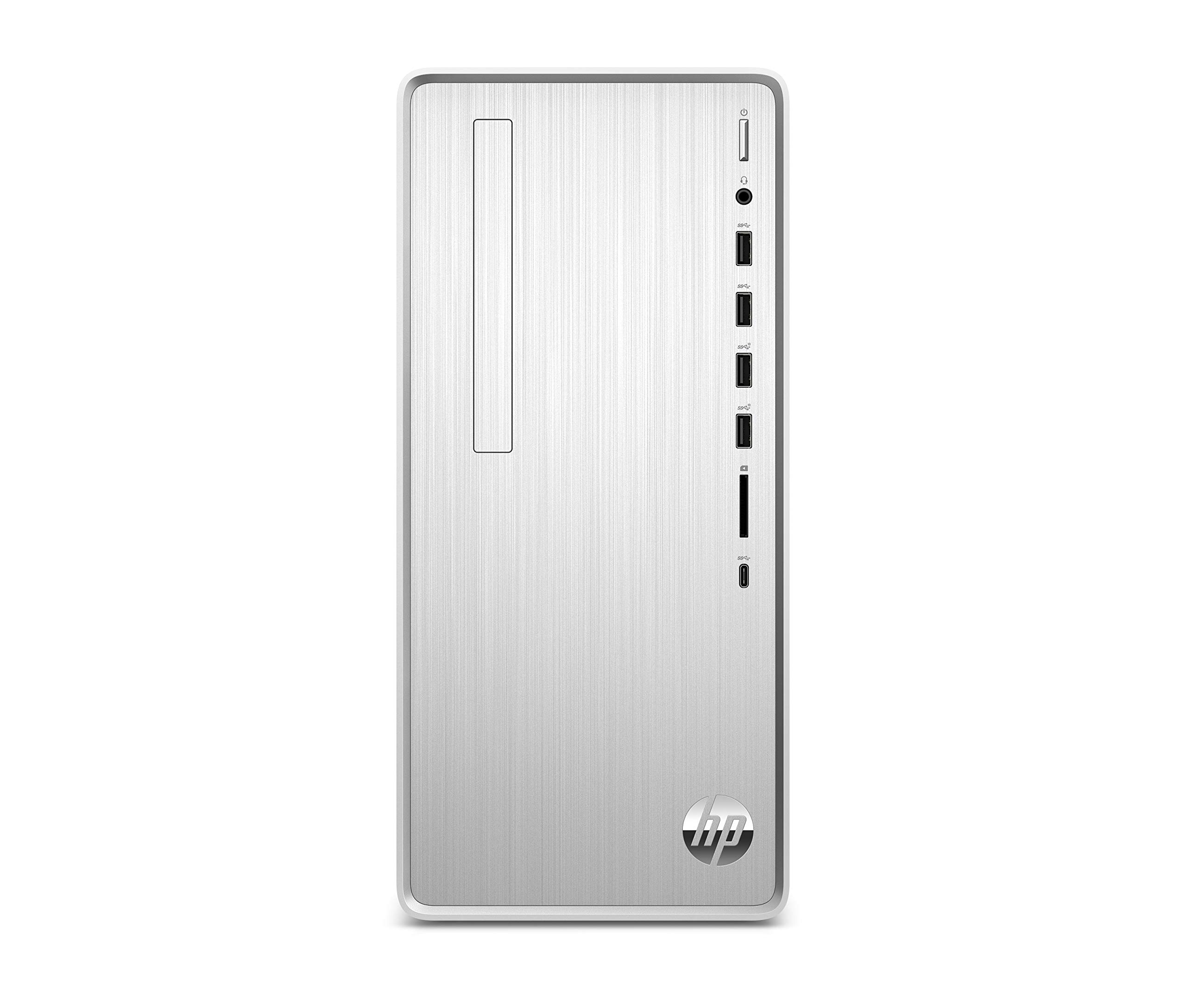 HP Pavilion Desktop Computer, AMD Ryzen 5 3400G, 12GB RAM, 512 GB SSD, Windows 10 (TP01-0040, Silver)