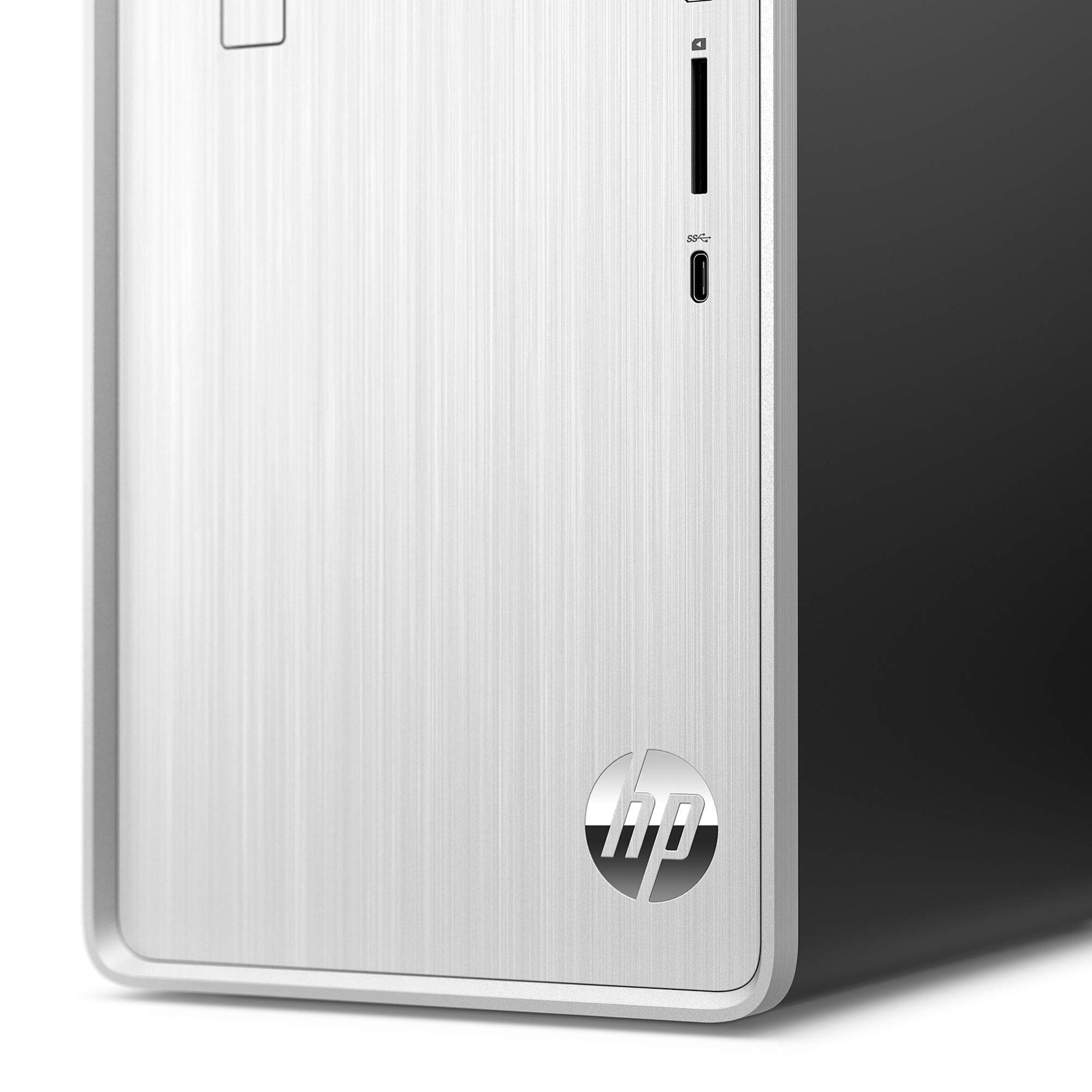 HP Pavilion Desktop Computer, AMD Ryzen 5 3400G, 12GB RAM, 512 GB SSD, Windows 10 (TP01-0040, Silver)