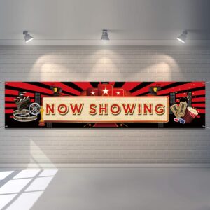 now showing banner movie night party red carpet backdrop party decorations movie backdrop birthday party banner baby shower birthday party supplies