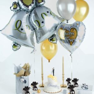 BLUE RIBBON, Helium Tank with 50 Balloons and White Ribbon + 12 Black Balloon Weights + Plus Balloon Tying Tool