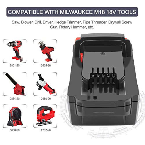 ADVTRONICS 18V 5.0Ah M18 Battery with Charger 48-59-1812 Compatible with 18V Battery M18 M18B 48-11-1852 48-11-1850 48-11-1840 48-11-1890 48-11-1828 48-11-1820 48-11-1815 48-11-1820