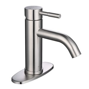 aquaterior bathroom sink faucet single handle rv faucet bathroom lavatory bathtub basin vanity faucets single hole bathroom faucet brushed nickel cupc nsf cec