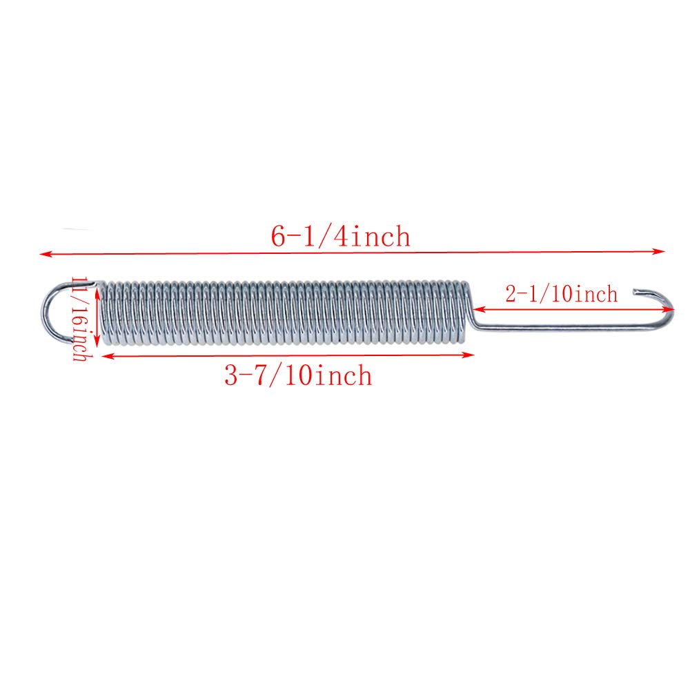 NOVIIML NCH Replacement Recliner Sofa Chair Mechanism Tension Springs (Pack of 2) Long Neck Hook Style