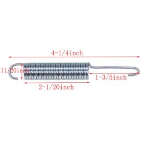 Yoogu 4-1/4" Replacement Recliner Sofa Chair Springs Mechanism Tension Spring (Pack of 2) - Long Neck Hook Style 26 Turns