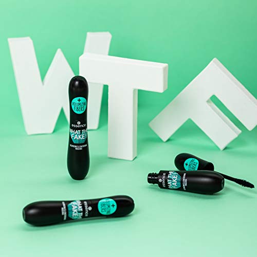 essence | What the Fake! Volumizing & Lengthening Fiber Mascara | Paraben Free | Cruelty Free (Pack of 1)