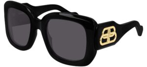 balenciaga extreme logo bb0069s sunglasses 001 black 53mm