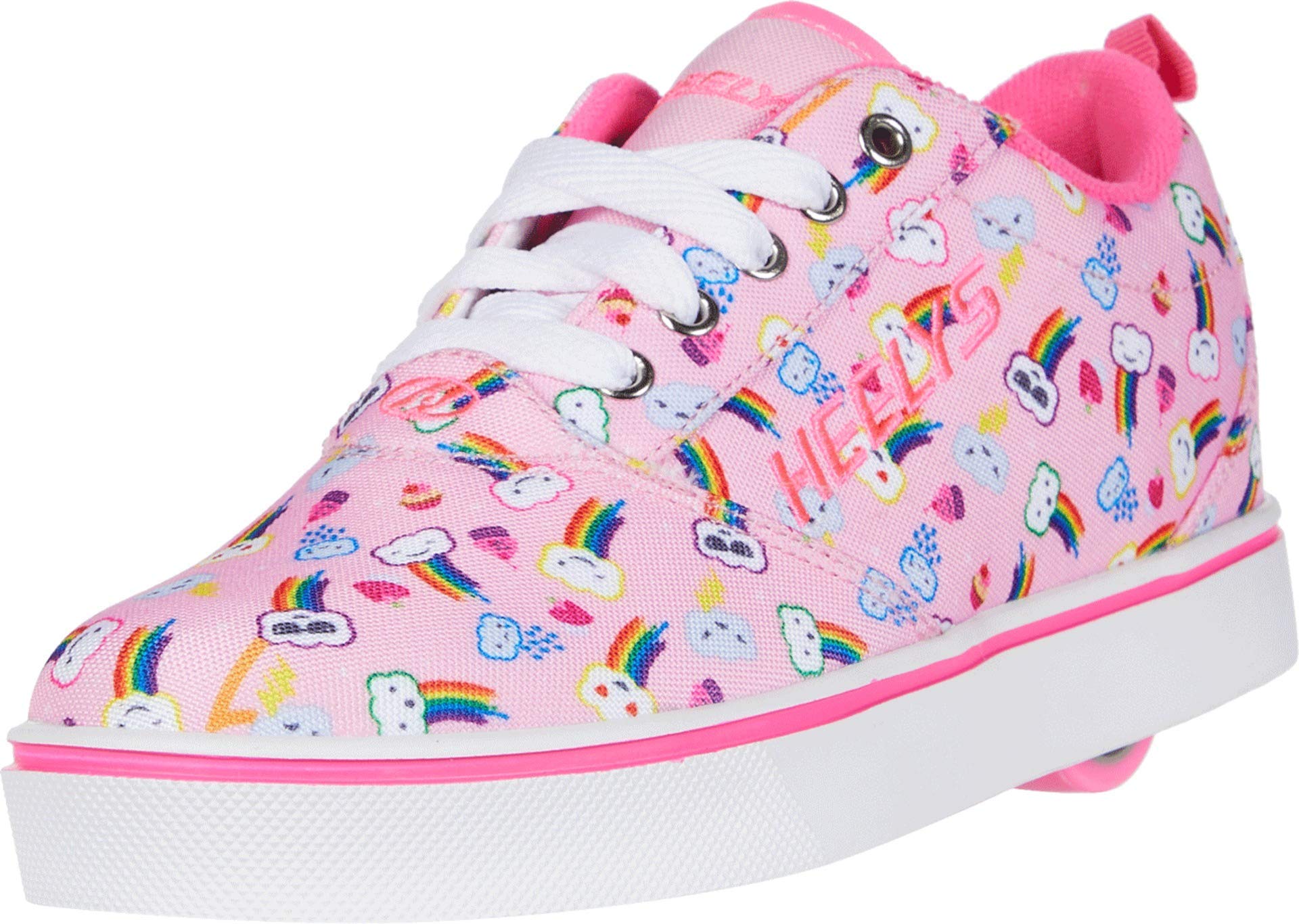 HEELYS Girl's Pro 20 Prints (Little Kid/Big Kid/Adult) Light Pink/Pink/Rainbow 8 Big Kid (Women's 9) M