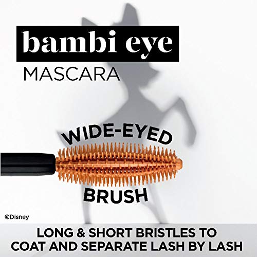 L'Oreal Paris Makeup Bambi Eye Mascara, Lasting Volume, Length & Lift, Doe-eye Definition, No Clumping, Washable, Blackest Black 0.21 Fl Oz