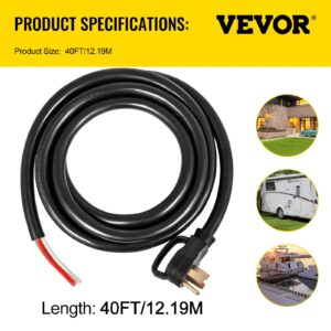 Vevor Generator Extension Cord, Black