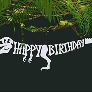 Super Cute Dinosaur Happy Birthday Banner – Dinosaur Party Decorations – T-Rex Raptor Design Dinosaur Supplies – Great Dino Theme Birthday Party Favors for Kids – Large and Pre-Assembled