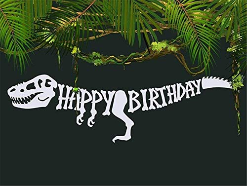 Super Cute Dinosaur Happy Birthday Banner – Dinosaur Party Decorations – T-Rex Raptor Design Dinosaur Supplies – Great Dino Theme Birthday Party Favors for Kids – Large and Pre-Assembled