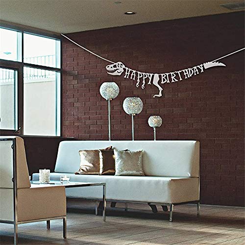 Super Cute Dinosaur Happy Birthday Banner – Dinosaur Party Decorations – T-Rex Raptor Design Dinosaur Supplies – Great Dino Theme Birthday Party Favors for Kids – Large and Pre-Assembled