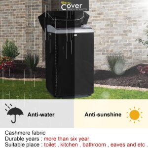 Portable Washing Machine Cover,Top Load Washer Dryer Cover,Waterproof Full-Automatic/Wheel Washing Machine Cover(22"22"35"inches, Black)