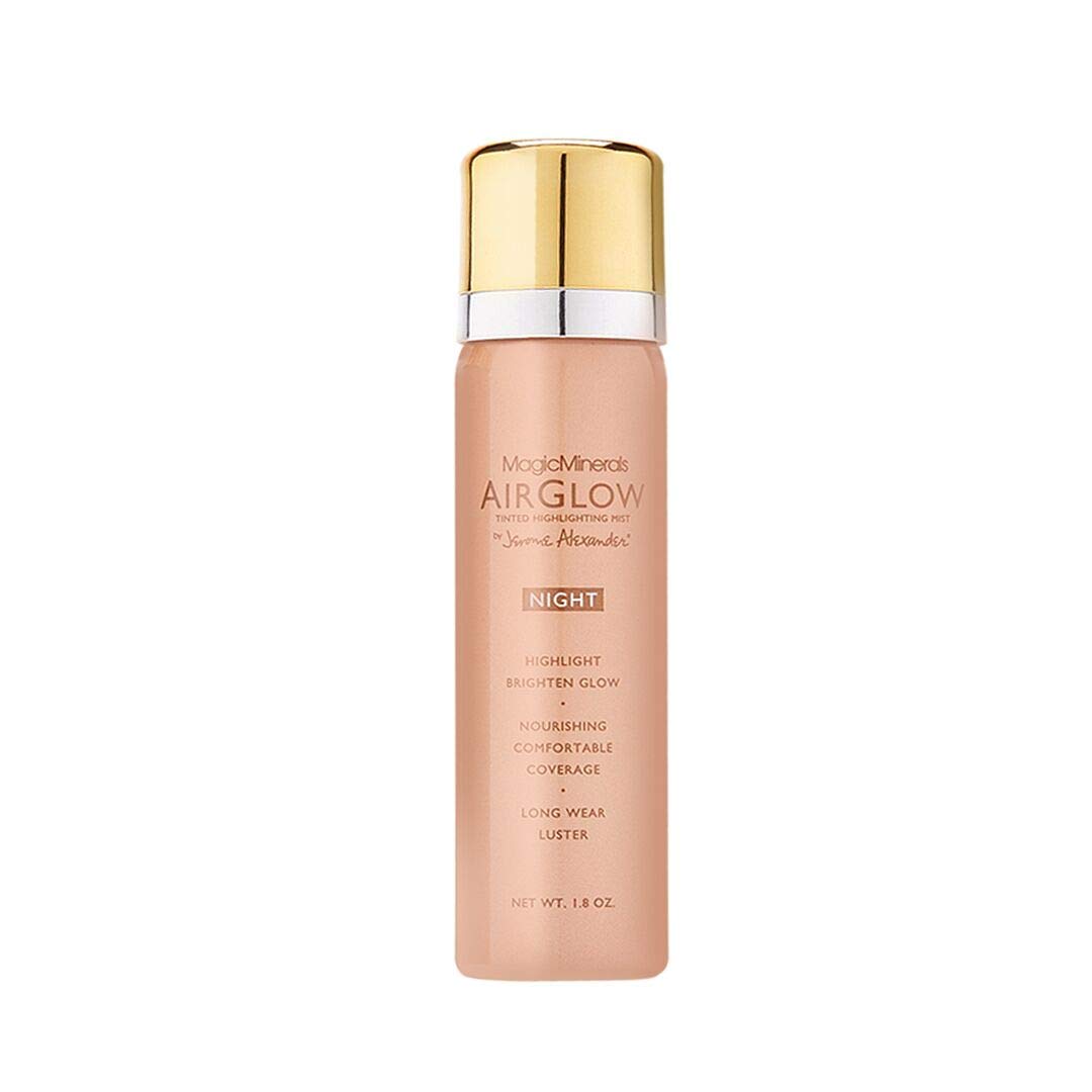 Jerome Alexander AirGlow Hydrating Luminizer with Hyaluronic Acid - 3-in-1 Spray Primer, Highlighter, and Complexion Booster for Face and Body | Natural Pearl