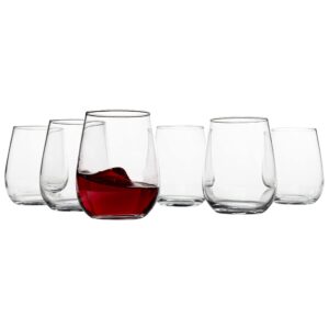 vikko 12.25 ounce stemless wine glasses | – dishwasher safe – for parties, weddings, and everyday – great gift idea – set of six stemless wine glass tumblers