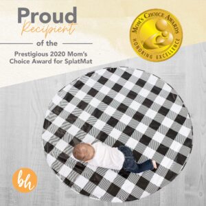 BooginHead SplatMat 52" Extra Large Waterproof Floor Mat for Under High Chair, Marble Swirl