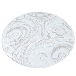 BooginHead SplatMat 52" Extra Large Waterproof Floor Mat for Under High Chair, Marble Swirl