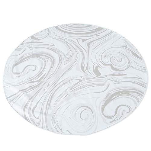 BooginHead SplatMat 52" Extra Large Waterproof Floor Mat for Under High Chair, Marble Swirl