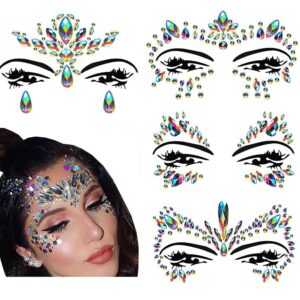 Festival Clothing Rave Accessories Face Jewels Gems Stickers Carnival Mermaid Costume Glitter