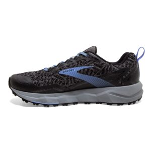 brooks womens divide running shoe - grey/black/cornflower blue - b - 6.5
