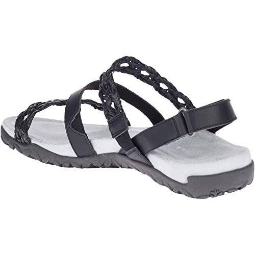 Merrell Women's Terran Braid Slingback Sandal, Black, 8