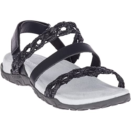 Merrell Women's Terran Braid Slingback Sandal, Black, 8