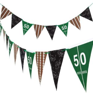 2 pieces football pennant banner american football theme string flags banners for sports party decorations