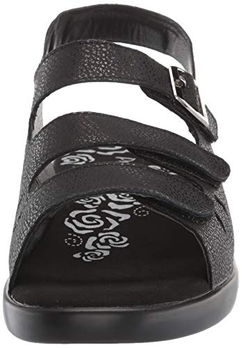 Propét Women's Breeze Walker Sandal, Black Pearl, 9.5 X-Narrow