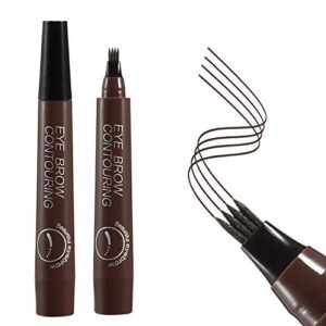 apooliy liquid eyebrow pen, waterproof microblading eyebrow pencil with a micro-fork tip applicator, creates natural looking brows effortlessly