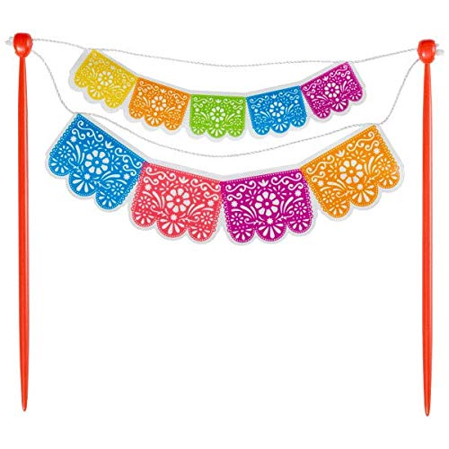 Mexican Fiesta Picado Banner Cake Topper