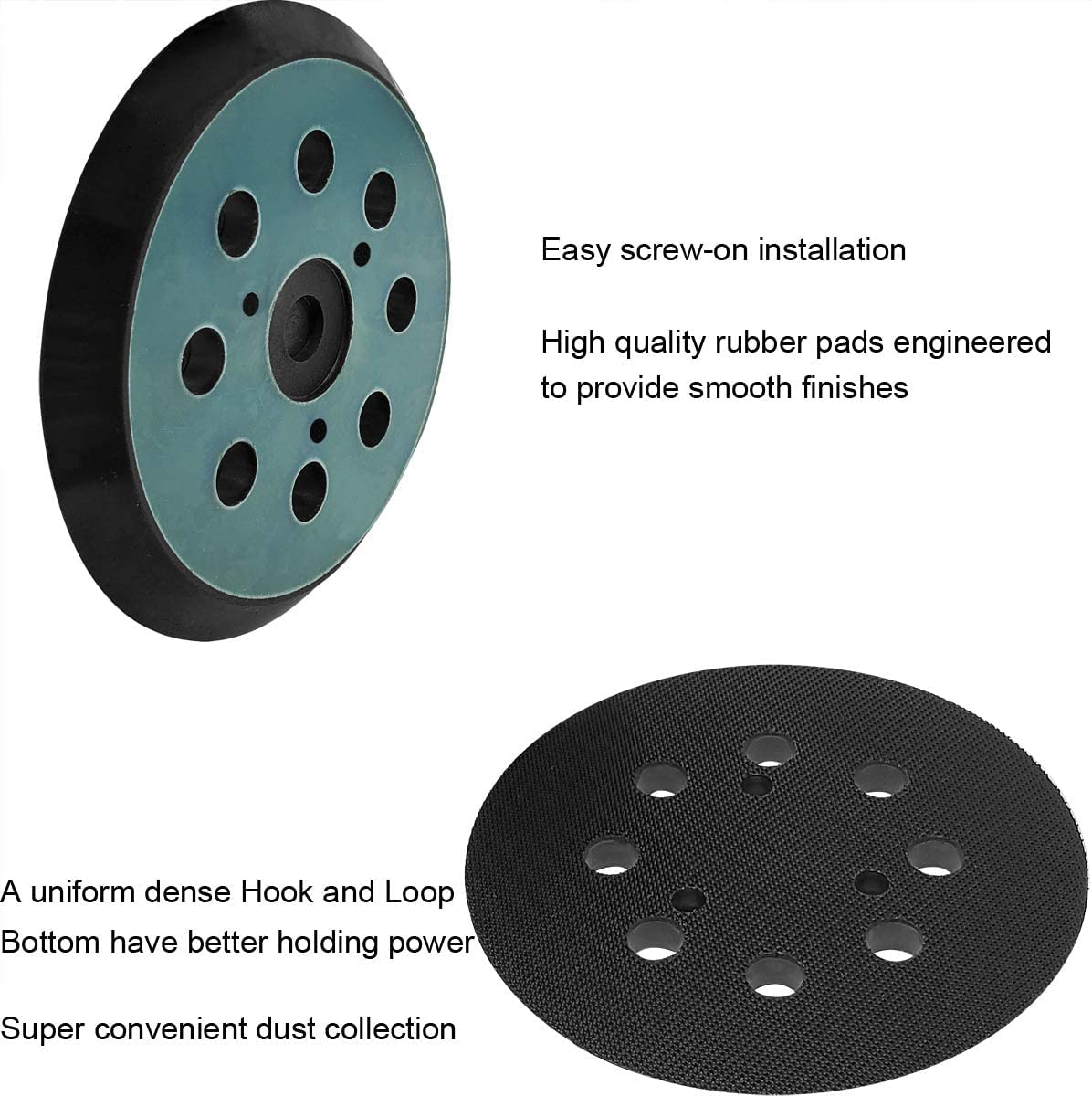 5 Inch 8-Hole Hook and Loop Sander Pads Replacement Sanding Pads for DeWalt DW420, DW421, Dw423, DW426, D26451, D26453 Orbital Sander…