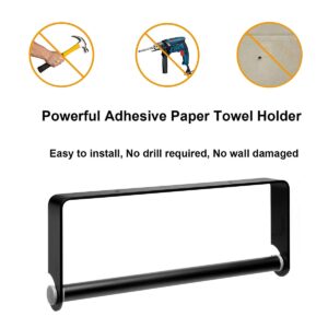 TeenGo Paper Towel Holder Under Cabinet, No Drilling & Wall Mount with 2 Self Adhesives for Kitchen