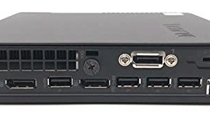 Lenovo Thinkcentre M910q Tiny PC Black - Intel Quad Core i5-6500T 2.5GHz / 8GB-DDR4 / 256GB SSD / Windows 10 Pro (Renewed)