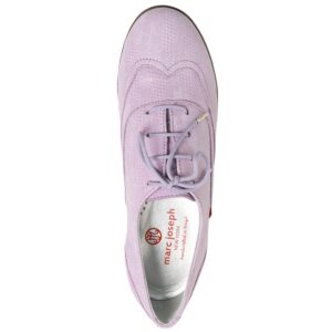 Marc Joseph New York Womens Leather Made in Brazil Lavceup with Wingtip Detail Golf Shoe, Lilac Glaze/Natural Sole, 5.5 M US