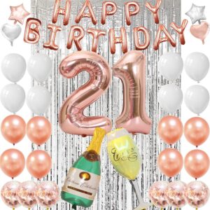 21st birthday decorations for her,21 birthday balloons 21st birthday decorations for women happy 21st birthday gifts for her