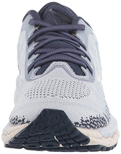 Mizuno womens Wave Sky 4 Waveknit Running Shoe, Arctic Ice, 8 US